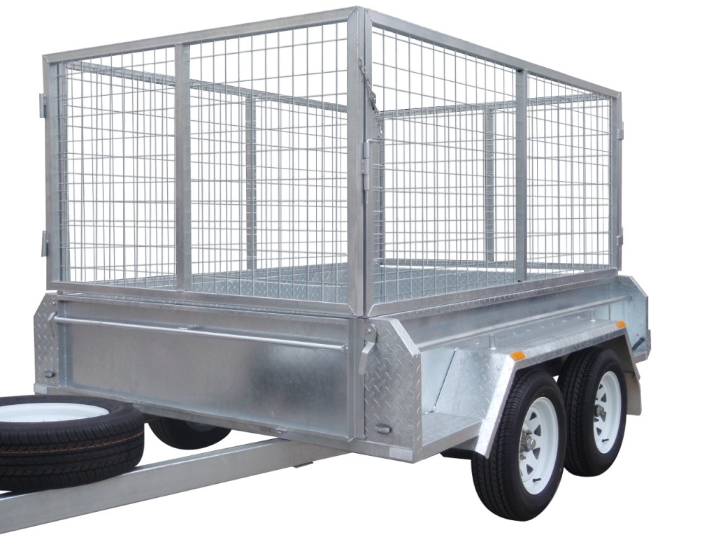 410mm Deep Checker Plate Sides & 1000mm Removable Mesh Cage