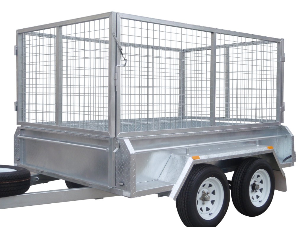 410mm Deep Checker Plate Sides & 1000mm Removable Mesh Cage