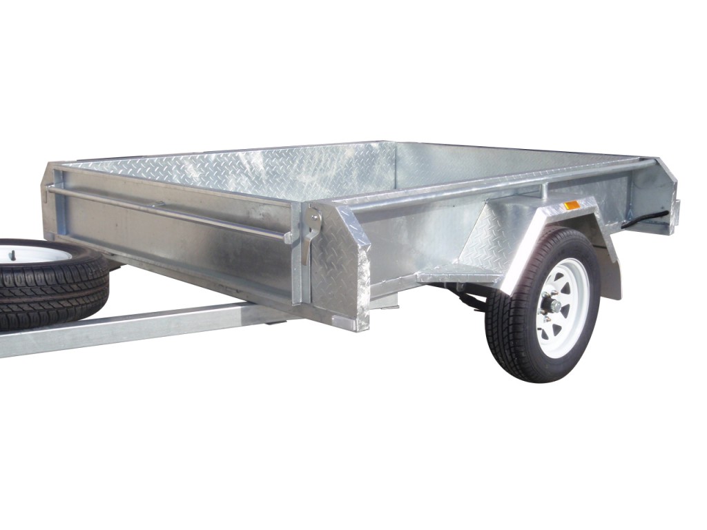 7x5 Single Axle Trailers 300mm Sides