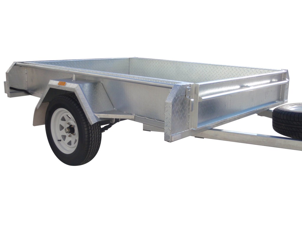7x5 Single Axle Trailers 300mm Sides