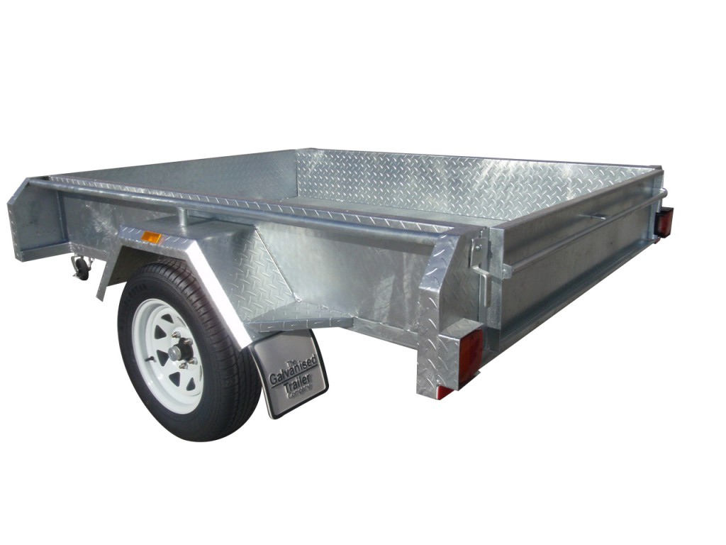 7x5 Single Axle Trailers 300mm Sides