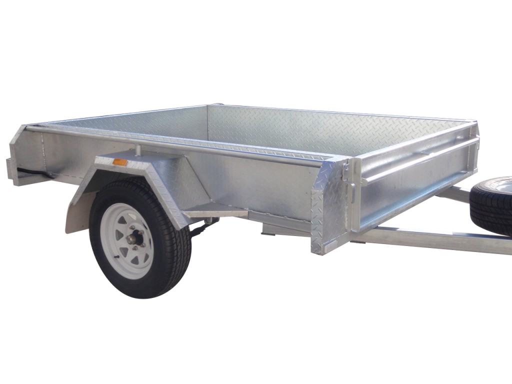 7x5 Single Axle Trailers 300mm Sides