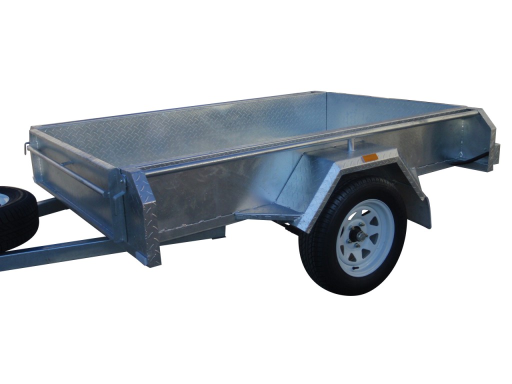 7×4 Single Axle Trailers 300mm Sides