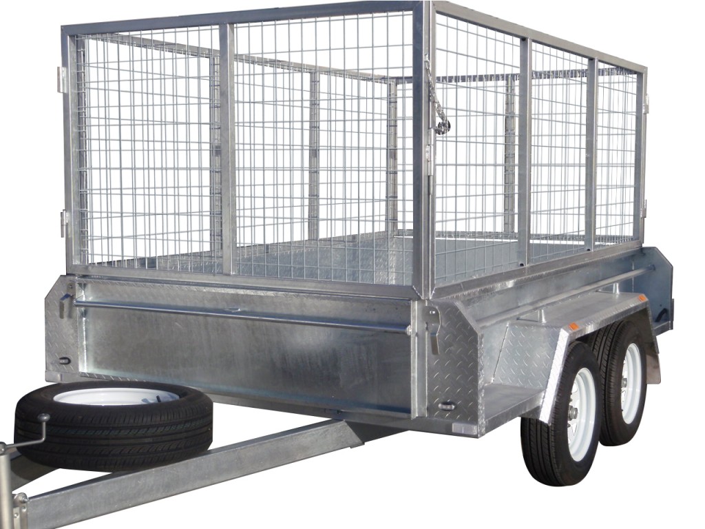 410mm Deep Checker Plate Sides & 1000mm Removable Mesh Cage