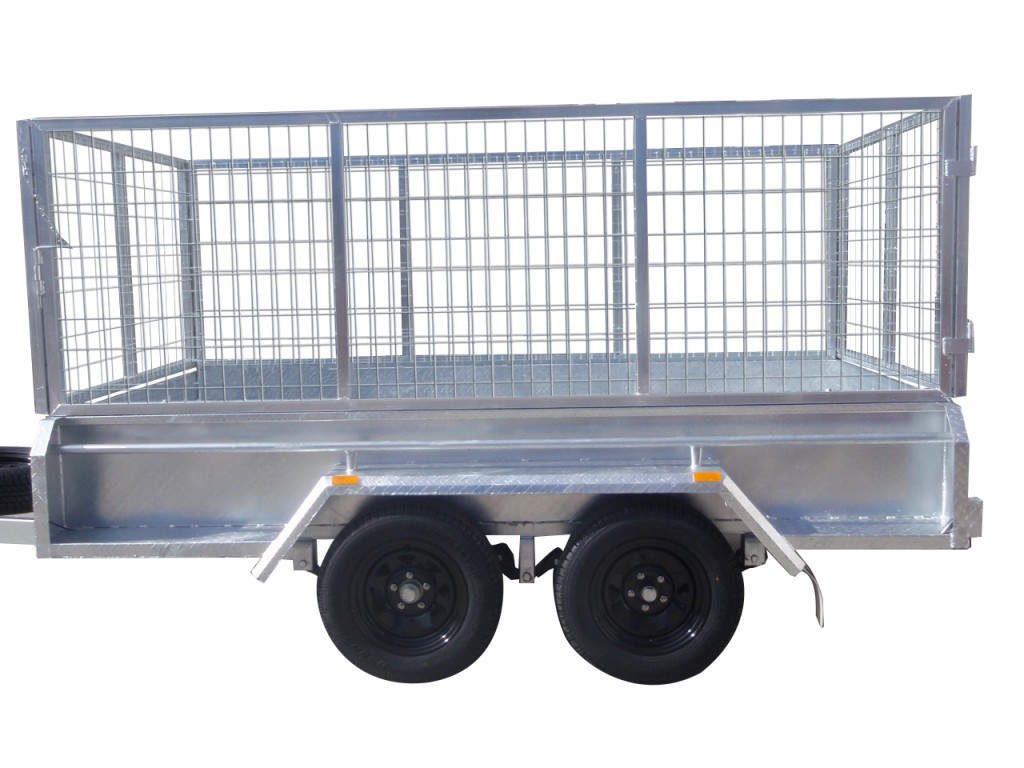 410mm Deep Checker Plate Sides & 1000mm Removable Mesh Cage