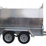 8x5 Tandem Galvanised With 410mm Deep Checker Plate Sides