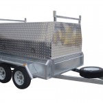 8x5 Tandem Galvanised With 410mm Deep Checker Plate Sides