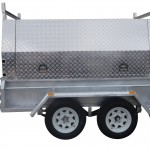 8x5 Tandem Galvanised With 410mm Deep Checker Plate Sides