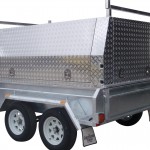 8x5 Tandem Galvanised With 410mm Deep Checker Plate Sides