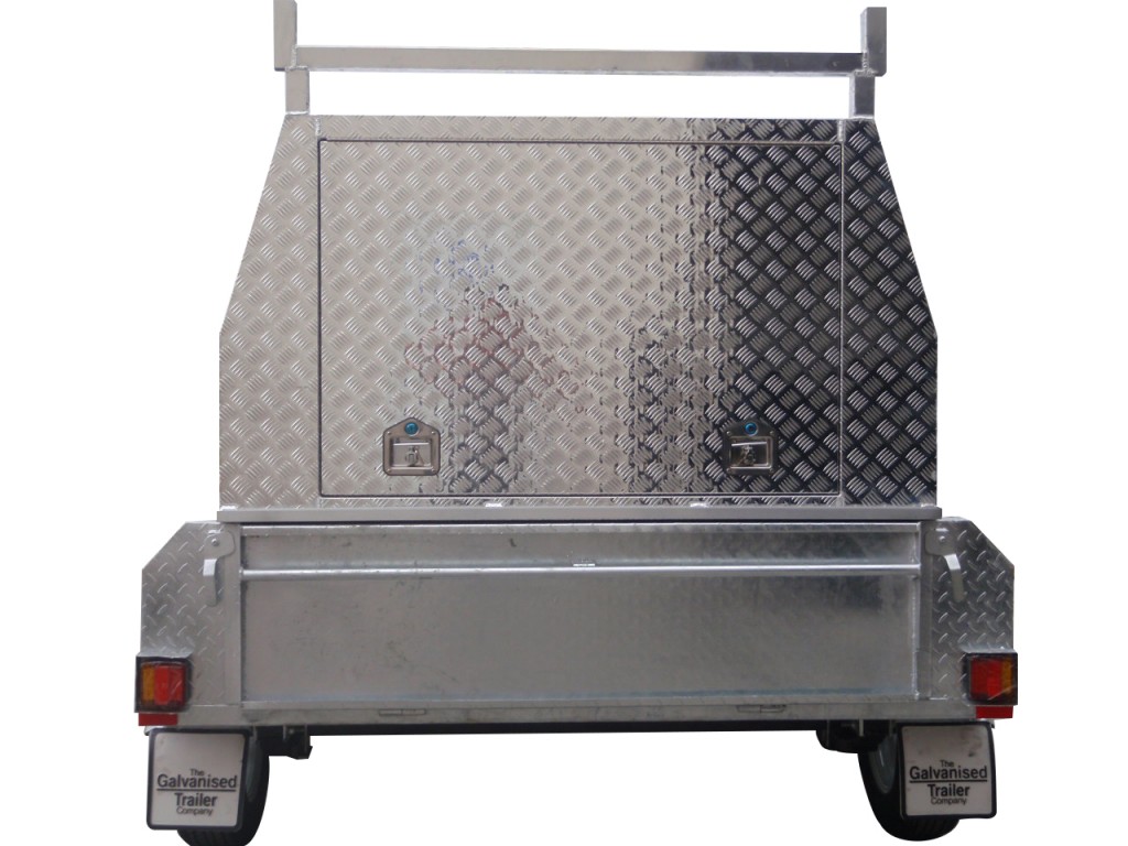 8x5 Tandem Galvanised With 410mm Deep Checker Plate Sides