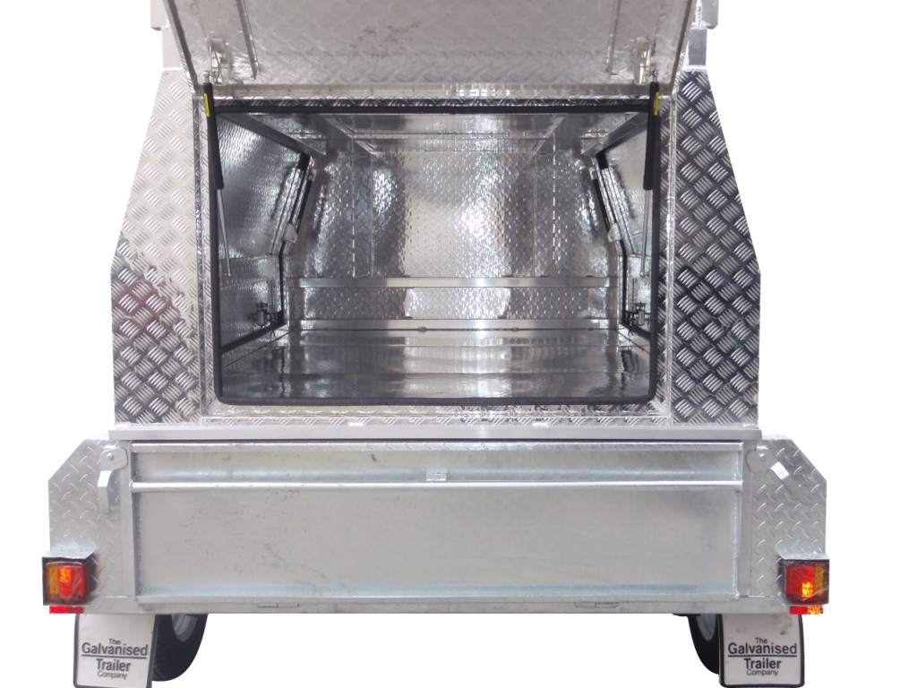 8x5 Tandem Galvanised With 410mm Deep Checker Plate Sides