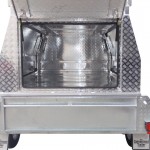 8x5 Tandem Galvanised With 410mm Deep Checker Plate Sides
