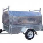 8x5 Single Axle With 410mm Deep Checker Plate Sides