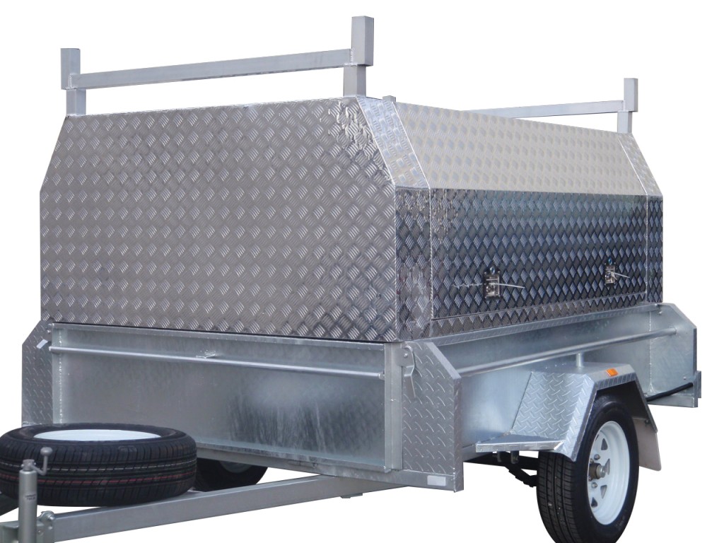 7x5 Single Axle With 410mm Deep Checker Plate Sides