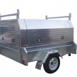 8x5 Single Axle With 410mm Deep Checker Plate Sides