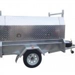 8x5 Single Axle With 410mm Deep Checker Plate Sides